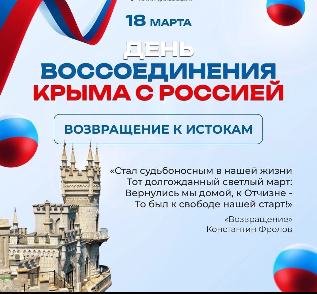 Воссоединение Крыма с Россией.